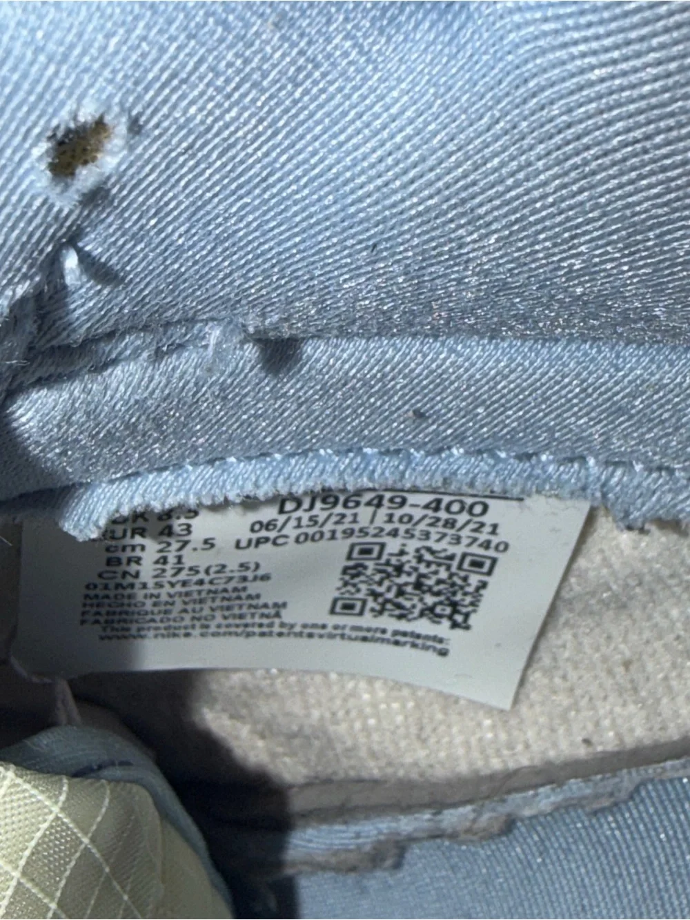 Nike size dunk